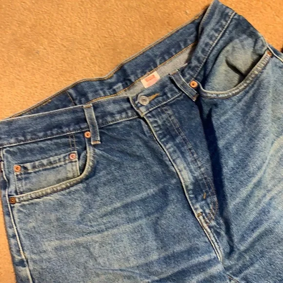 VINTAGE MEN’S LEVI STRAUSS 505 DENIM JEANS SZ 34/36 MEN BLUE 90’s Y2K